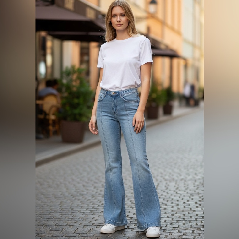 Dollhouse Light Blue Flare Jeans